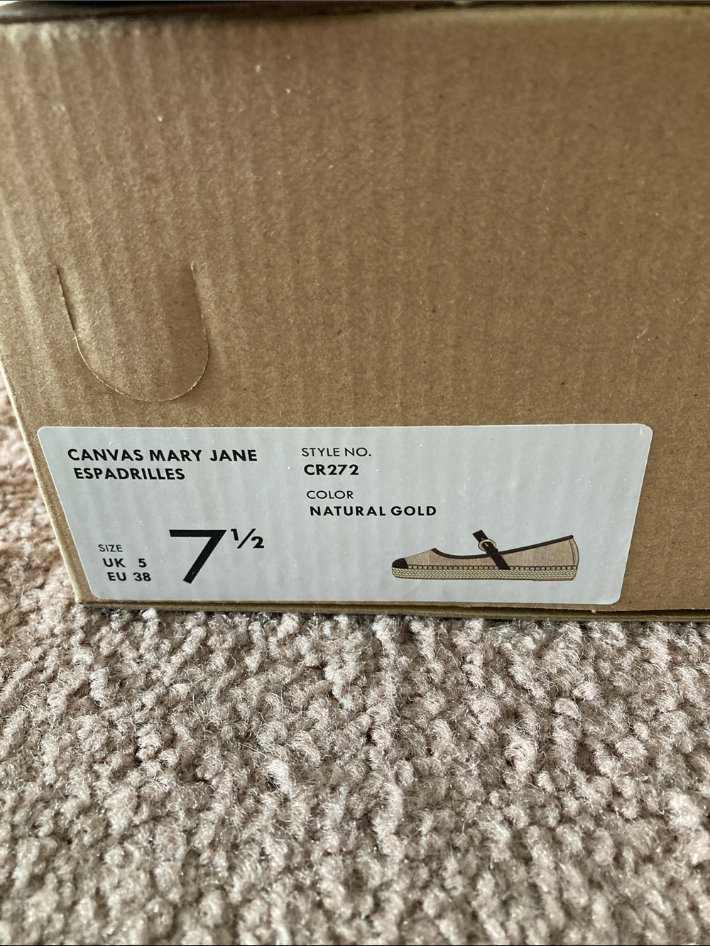 JCrew Factory woven metallic espadrille Mary Jane’s - Picture 3 of 8